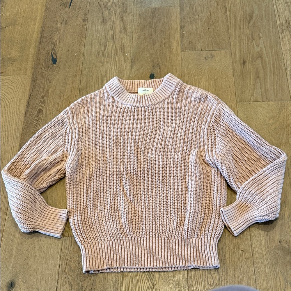Aritzia Wilfred Chenille Crewneck Sweater - S